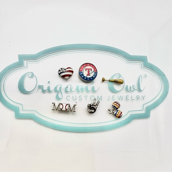 Origami Owl Authentic Silver Charms 6 Charms Bundle - Picture 1 of 2